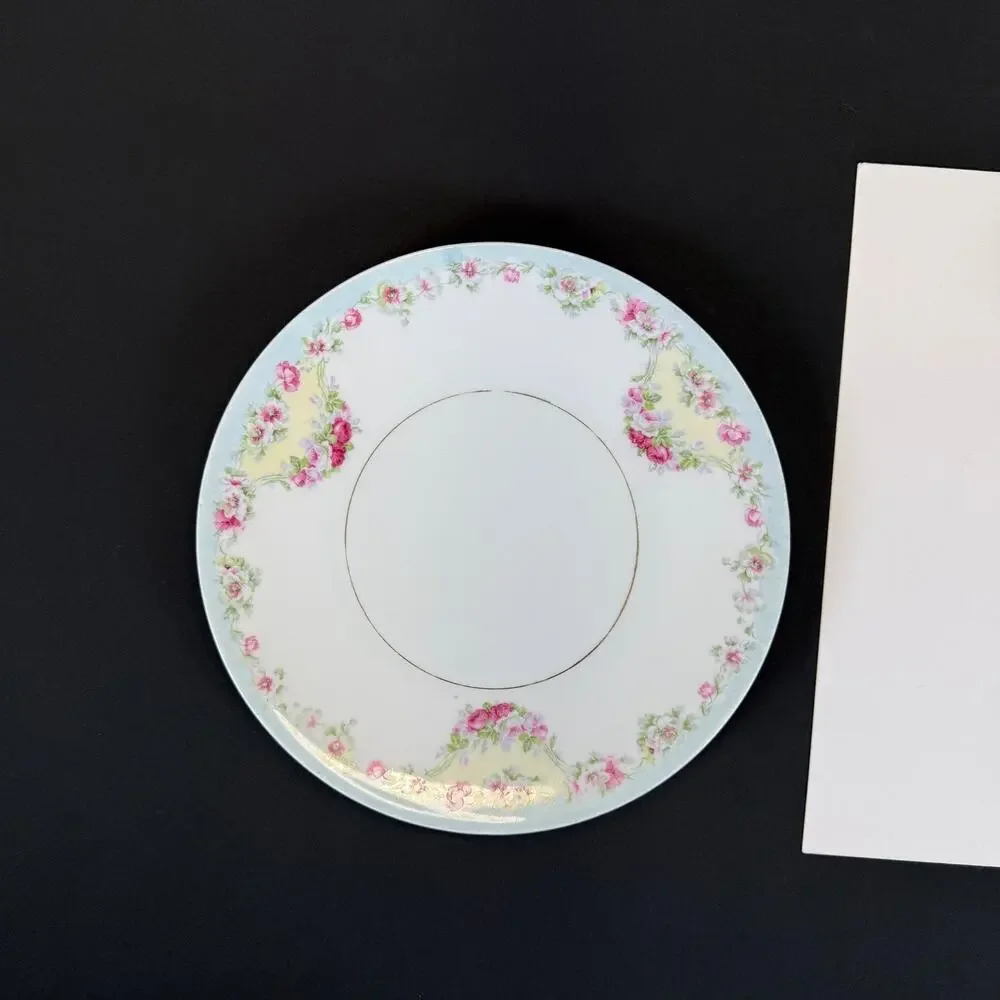Early 1900s Hermann Ohme Silesia Decorative Floral Plate/8.5